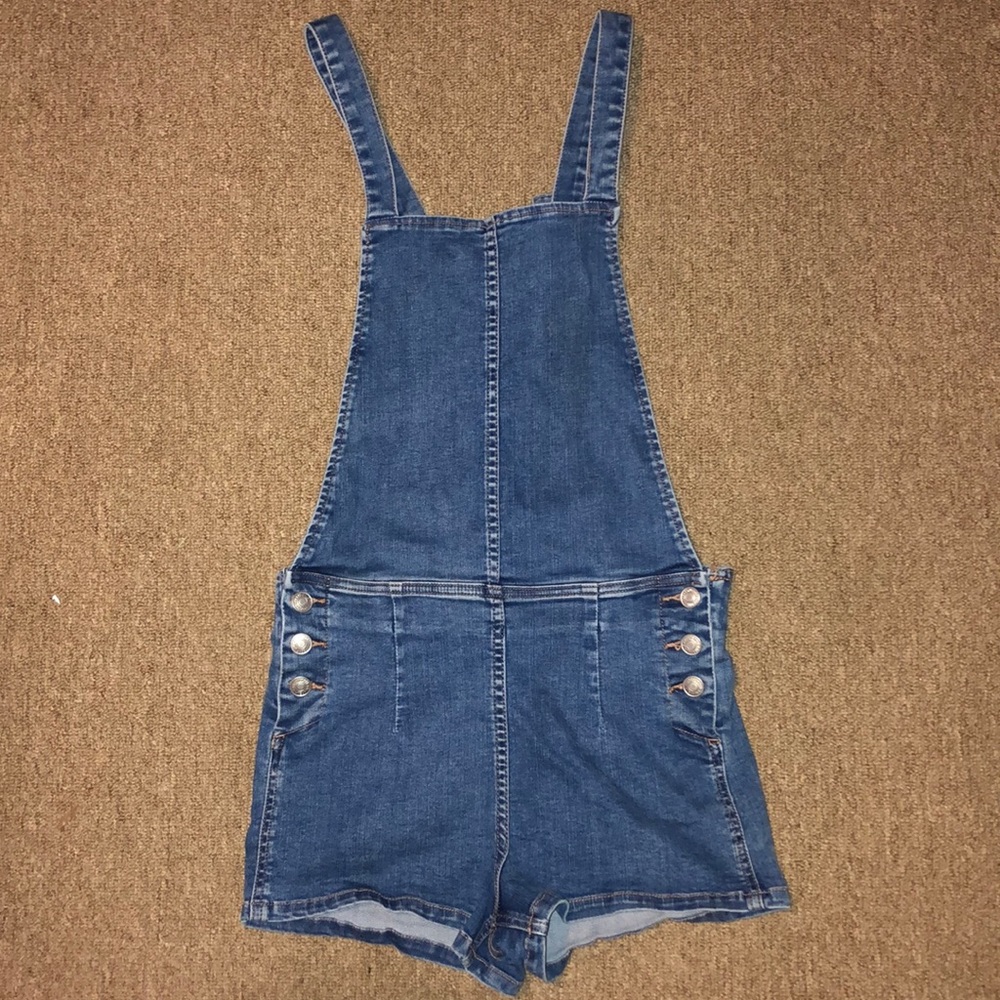 Free People Jean Short Overalls